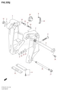 DF100A From 10003F-310001 (E01 E40)  2013 drawing CLAMP BRACKET (DF140AZ:E01)