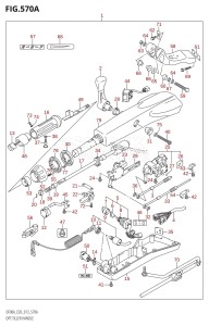 DF80A From 08002F-310001 (E03)  2013 drawing OPT:TILLER HANDLE