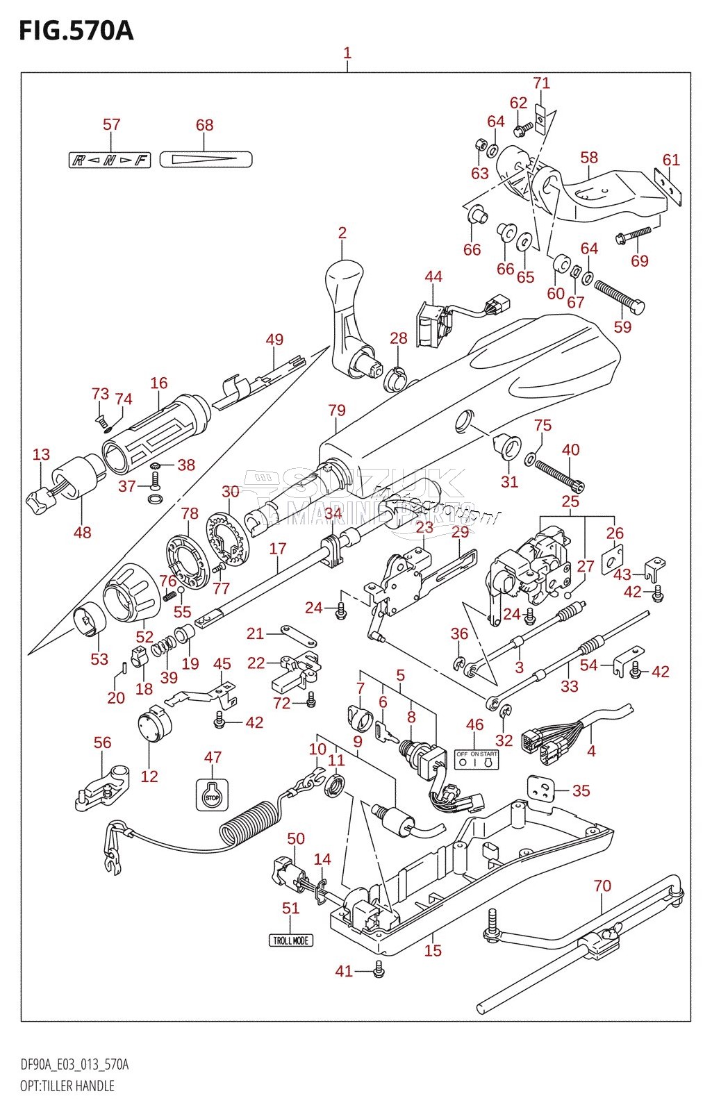 OPT:TILLER HANDLE