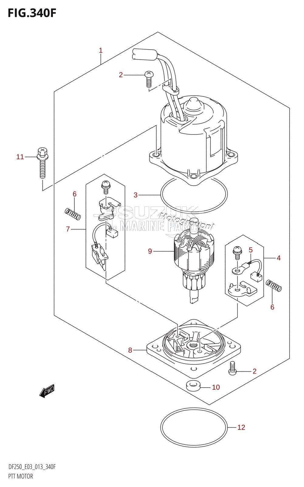 PTT MOTOR (DF250Z:E03:(X-TRANSOM,XX-TRANSOM))