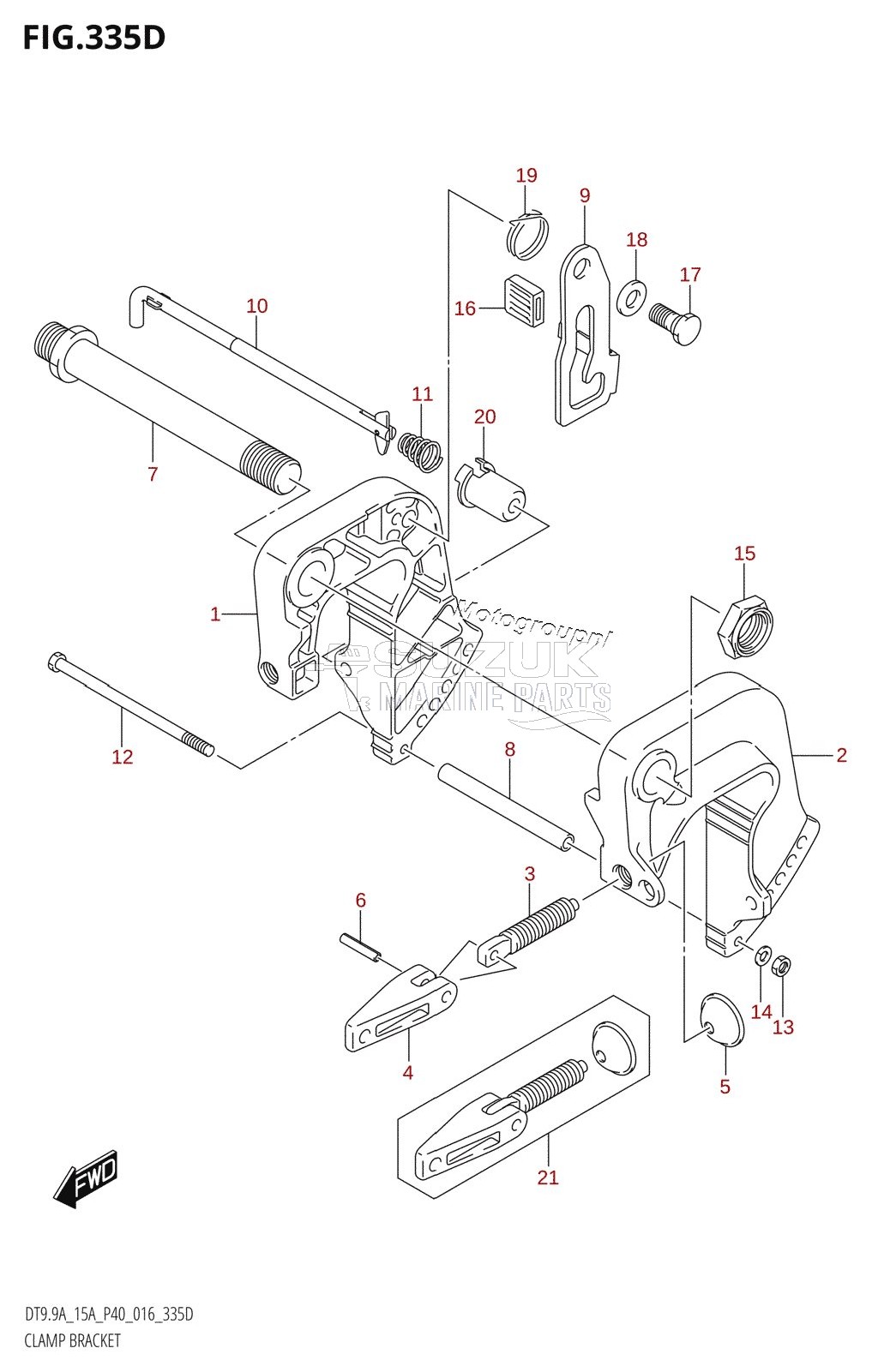 CLAMP BRACKET (DT9.9AK:P40)