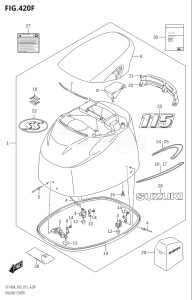 14003Z-610001 (2016) 140hp E03-USA (DF140AZ) DF140AZ drawing ENGINE COVER (DF115AST:E03)