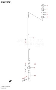 06003F-410001 (2014) 60hp E03-USA (DF60AVT) DF60A drawing CLUTCH ROD (DF60A)