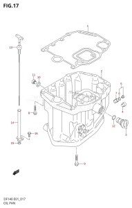 DF140 From 14002F-110001 (E01 E40)  2011 drawing OIL PAN