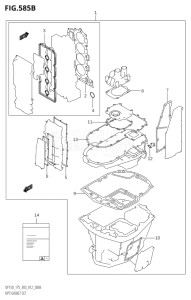 15002Z-210001 (2012) 150hp E03-USA (DF150Z) DF150Z drawing OPT:GASKET SET (DF150Z:E03)