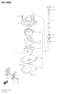 DF70A From 07003F-510001 (E03)  2015 drawing WATER PUMP (DF70ATH:E40)