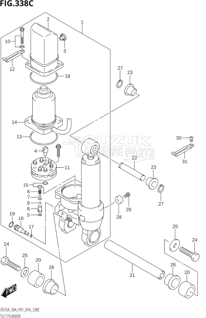 TILT CYLINDER (DF30AT:P01)