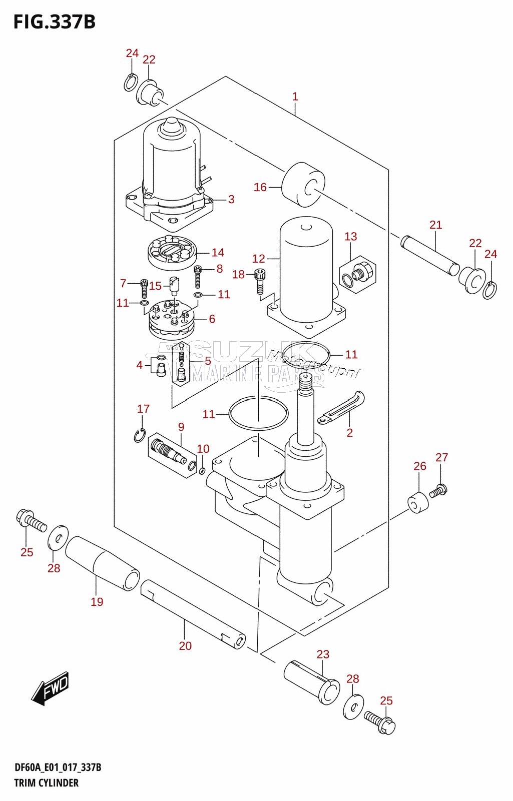 TRIM CYLINDER (DF40ATH:E01)