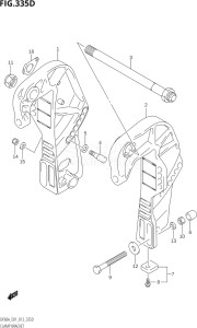 05003F-310001 (2013) 50hp E01-Gen. Export 1 (DF50A  DF50ATH) DF50A drawing CLAMP BRACKET (DF40ATH:E01)