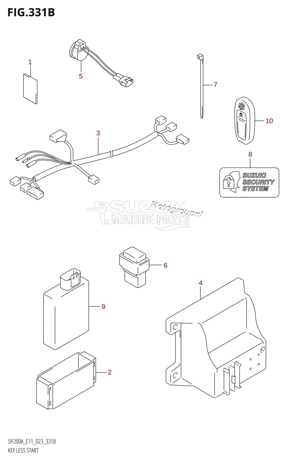 KEY LESS START ((DF200AT,DF175AT,DF150AT):E11:023,DF150AS:E03:023)