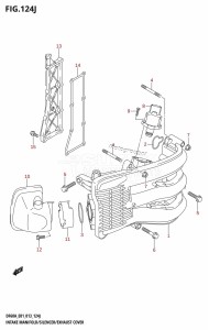 DF40A From 04003F-310001 (E01)  2013 drawing INTAKE MANIFOLD /​ SILENCER /​ EXHAUST COVER (DF60AQH:E01)