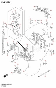 DF300B From 30003F-340001 (E11)  2023 drawing HARNESS (023:(DF350AMD,DF300BMD))