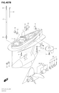 17502Z-510001 (2005) 175hp E01 E40-Gen. Export 1 - Costa Rica (DF175Z) DF175Z drawing GEAR CASE (DF150T:E40)