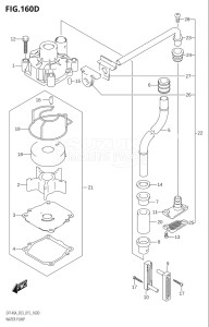 14003Z-610001 (2016) 140hp E03-USA (DF140AZ) DF140AZ drawing WATER PUMP (DF140AT:E03)