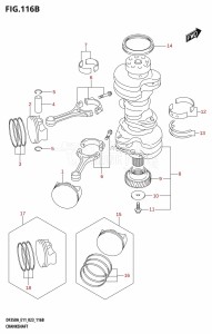 DF350AMD From 35001D-340001 (E11)  2023 drawing CRANKSHAFT (DF325A,DF300B,DF300BMD)