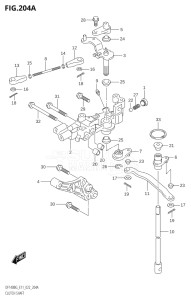 14004Z-140001 (2021) 140hp E11 E40-Gen. Export 1-and 2 (DF140BZG) DF140BZG drawing CLUTCH SHAFT