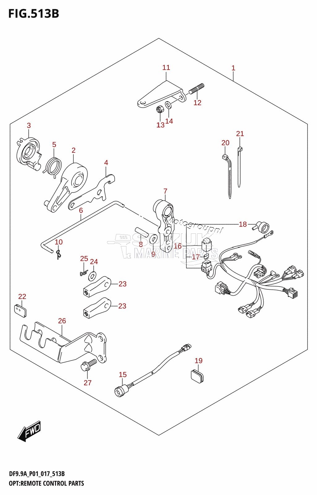 OPT:REMOTE CONTROL PARTS (DF9.9A:P01)