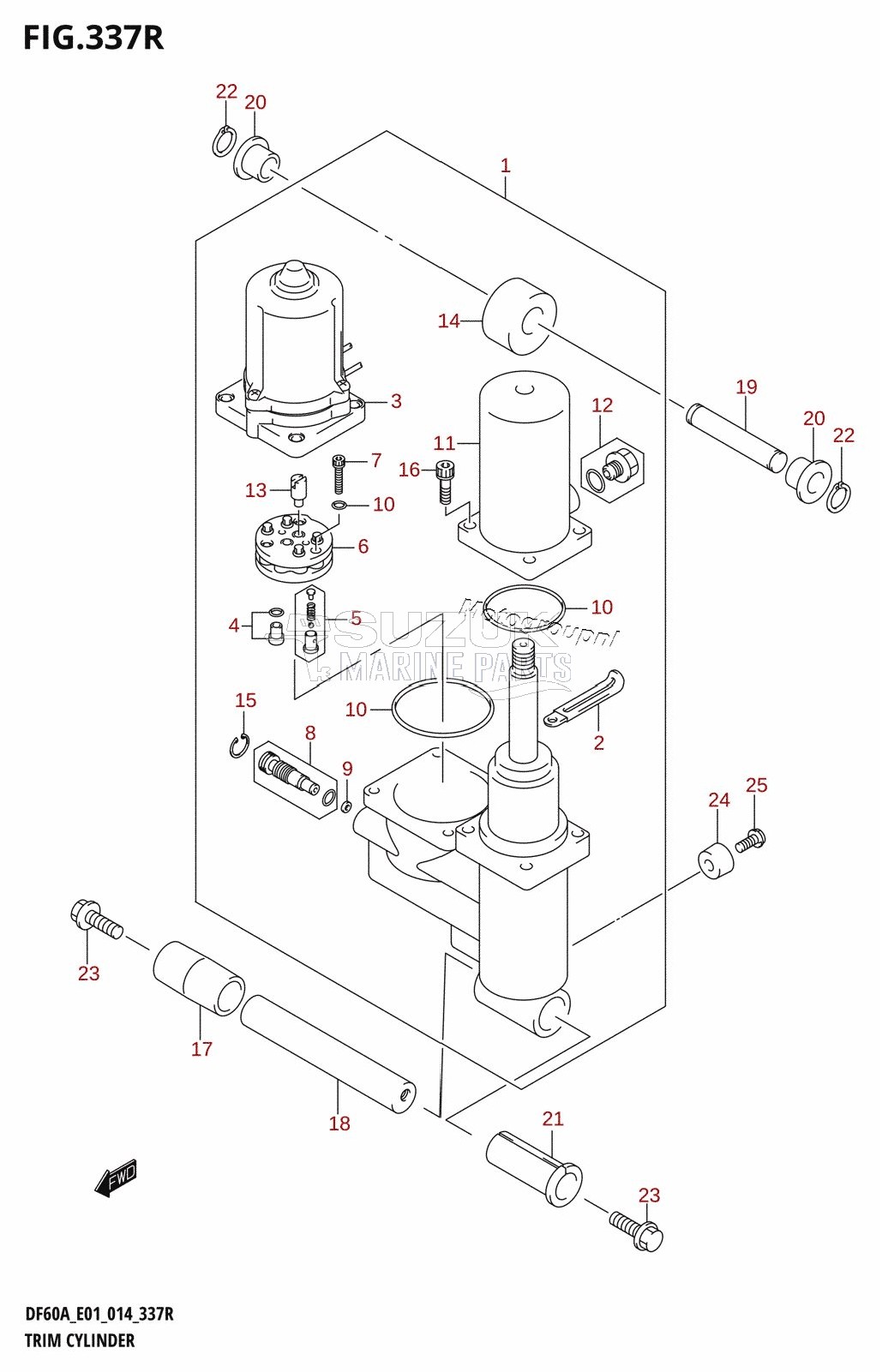 TRIM CYLINDER (DF60AVTH:E40)