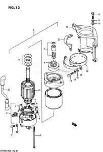 DT200 From 20001-601001 till 602076 ()  1986 drawing STARTING MOTOR