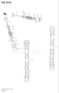 09001F-780001 (2007) 90hp E03-USA (DF90TK7) DF90 drawing CAMSHAFT (DF100T:E03)