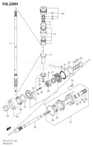 DF225T From 22503F-210001 (E01)  2012 drawing TRANSMISSION (DF225Z:E40)