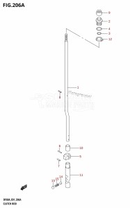 DF40A From 04004F-110001 (E34-Italy)  2011 drawing CLUTCH ROD