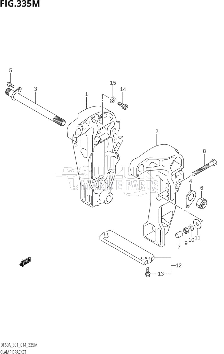 CLAMP BRACKET (DF60ATH:E40)