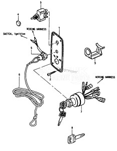 DT115 From 11502-011001 ()  1990 drawing OPT:IGNITION SWITCH