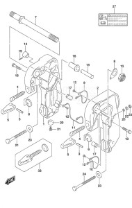 DF 9.9B drawing Clamp Bracket w/Power Tilt