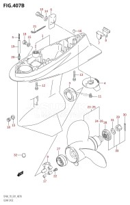 DF70 From 07001F-151001 (E01 E40)  2001 drawing GEAR CASE (K1,K2,K3,K4,K5,K6,K7,K8,K9)