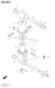 DF100A From 10003F-510001 (E01)  2015 drawing TRIM CYLINDER (DF115AT:E40)