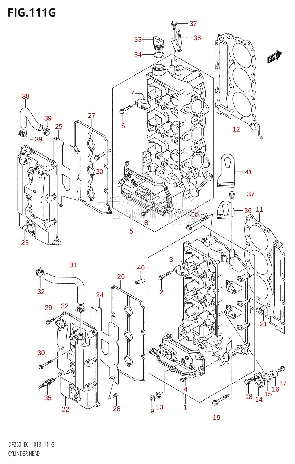 CYLINDER HEAD (DF225Z:E01)