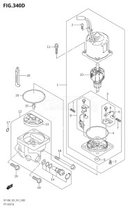 14003F-410001 (2014) 140hp E03-USA (DF140AT) DF140A drawing PTT MOTOR (DF140AT:E03)