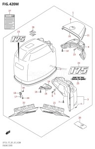 DF150 From 15002F-310001 (E01 E40)  2013 drawing ENGINE COVER (DF175Z:E40)