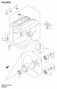 DF60A From 06002F-410001 (E01 E40)  2014 drawing GEAR CASE (DF60AQH:E40)