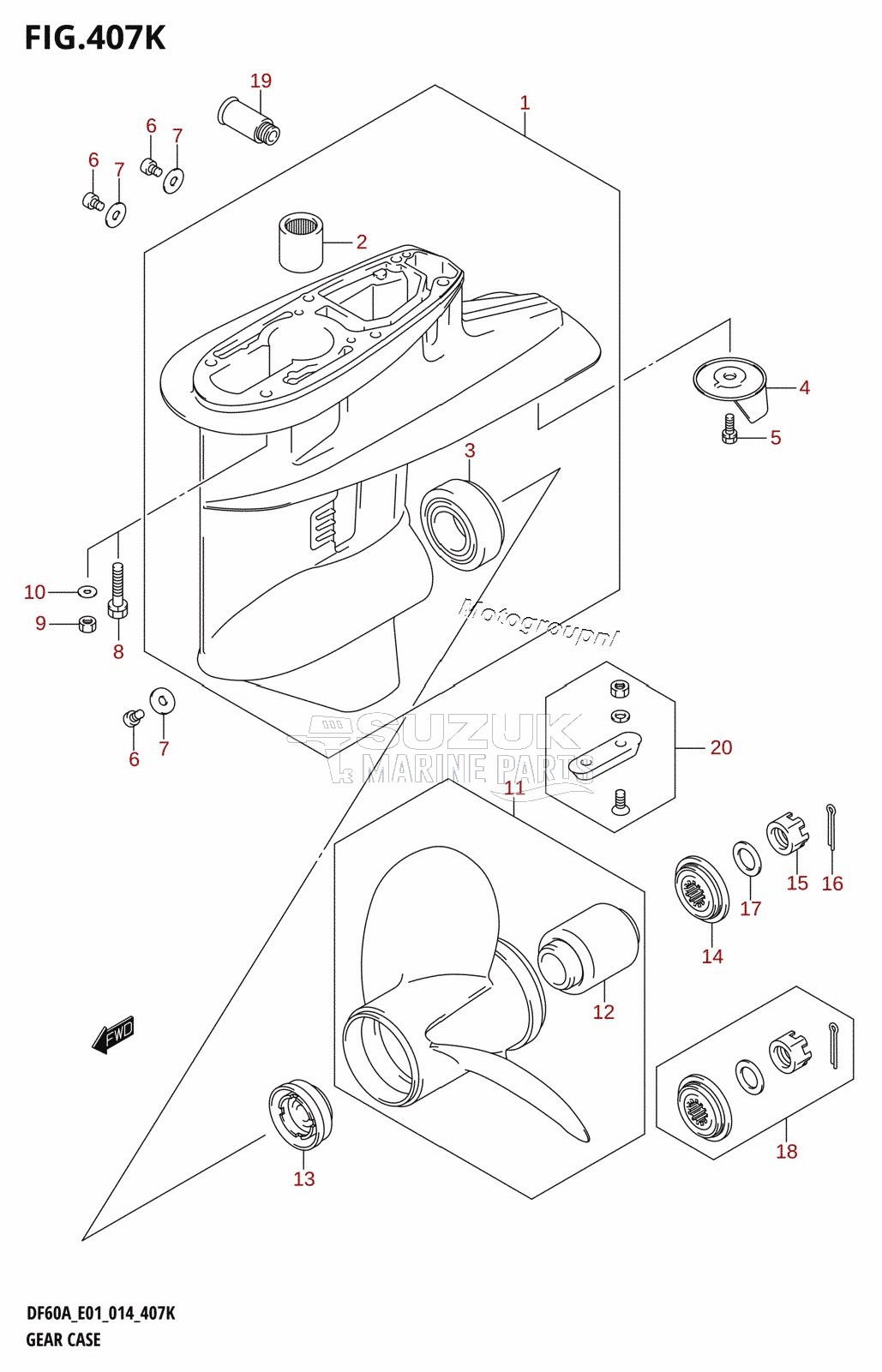 GEAR CASE (DF60AQH:E40)