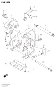 DF200Z From 20002Z-510001 (E01 E40)  2015 drawing CLAMP BRACKET (DF250Z:E01:(X-TRANSOM,XX-TRANSOM))