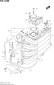 17503P-240001 (2022) 175hp E11-Gen. Export 2 (DF175AP    DF175AP) DF175AP drawing INTAKE MANIFOLD / THROTTLE BODY (022)