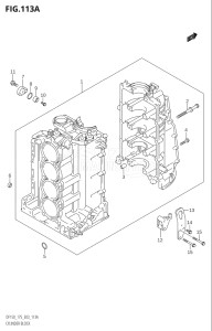 17502Z-110001 (2011) 175hp E03-USA (DF175Z) DF175Z drawing CYLINDER BLOCK