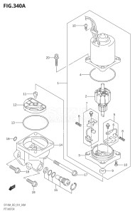 10003F-410001 (2014) 100hp E03-USA (DF100AT) DF100A drawing PTT MOTOR (DF100AT:E03)