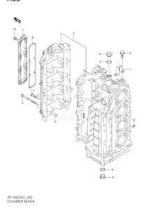 DF140 From 14000Z-251001 ()  2002 drawing CYLINDER BLOCK