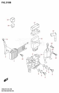 DF20A From 02002F-810001 (P01 P40)  2018 drawing RECTIFIER /​ IGNITION COIL (DF9.9BR,DF9.9BT,DF9.9BTH)