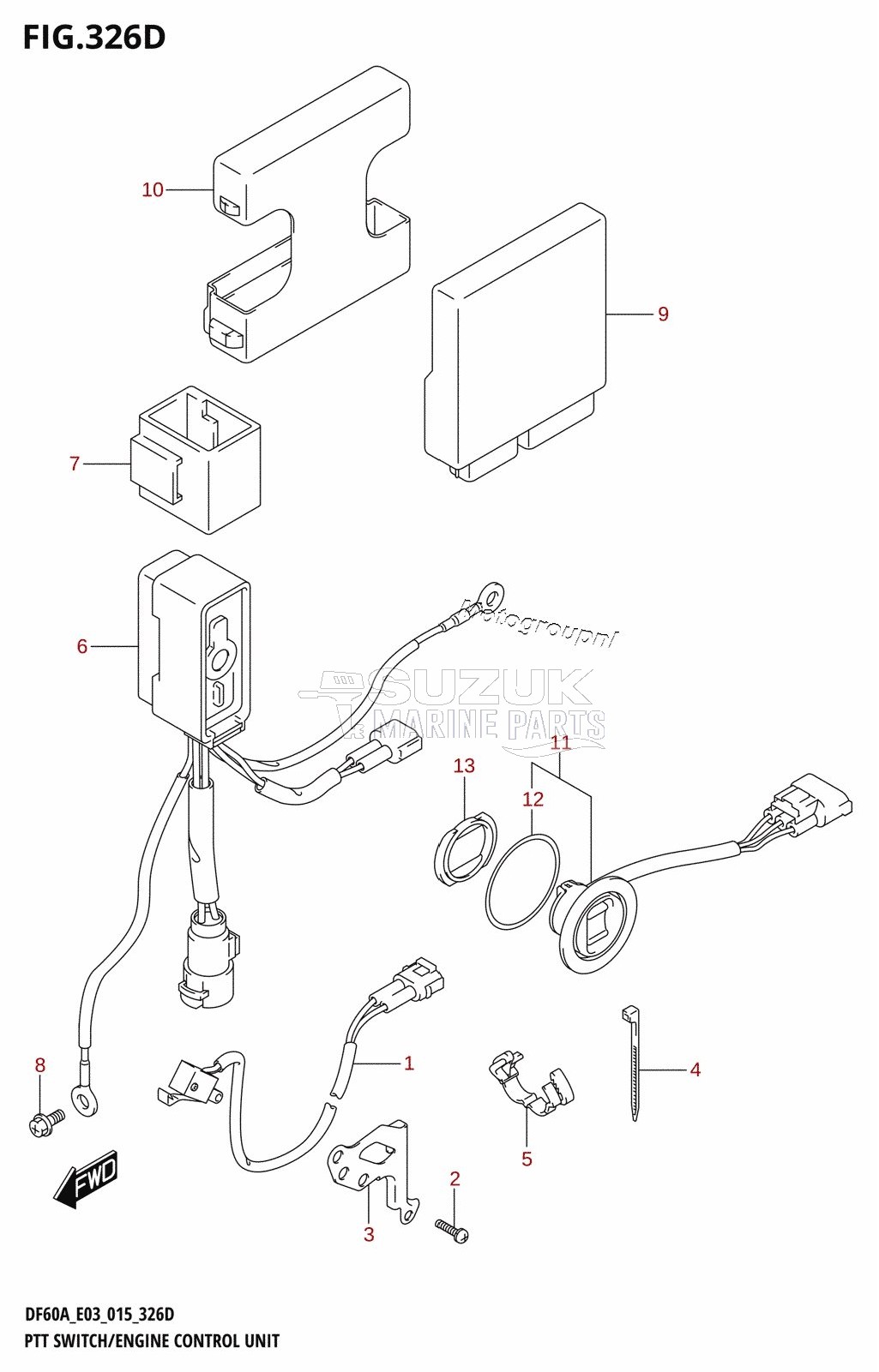 PTT SWITCH /​ ENGINE CONTROL UNIT (DF50AVT:E03)