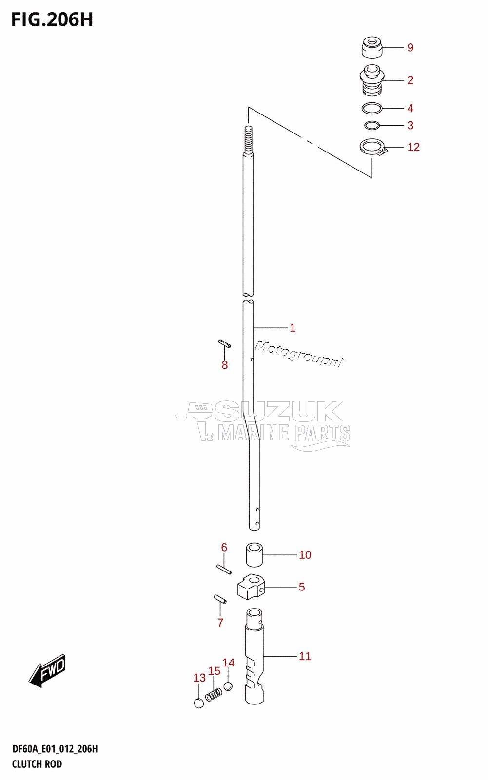 CLUTCH ROD (DF60AQH:E01)