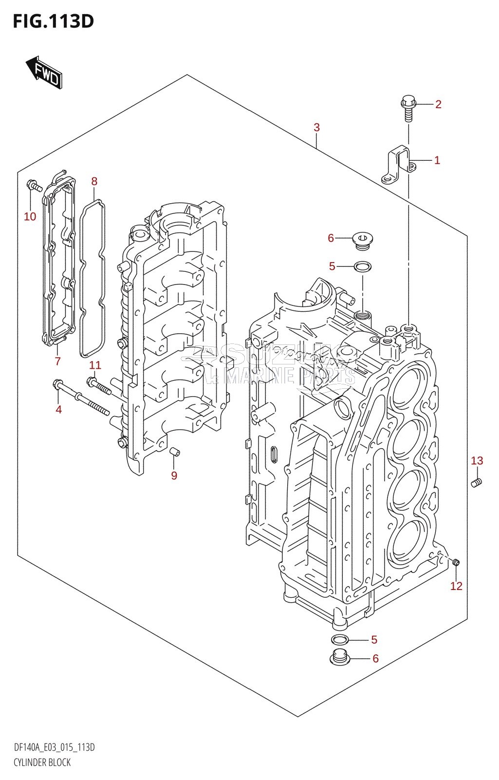 CYLINDER BLOCK (DF140AT:E03)