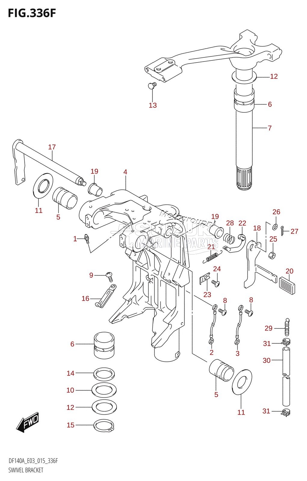 SWIVEL BRACKET (DF115AST:E03)