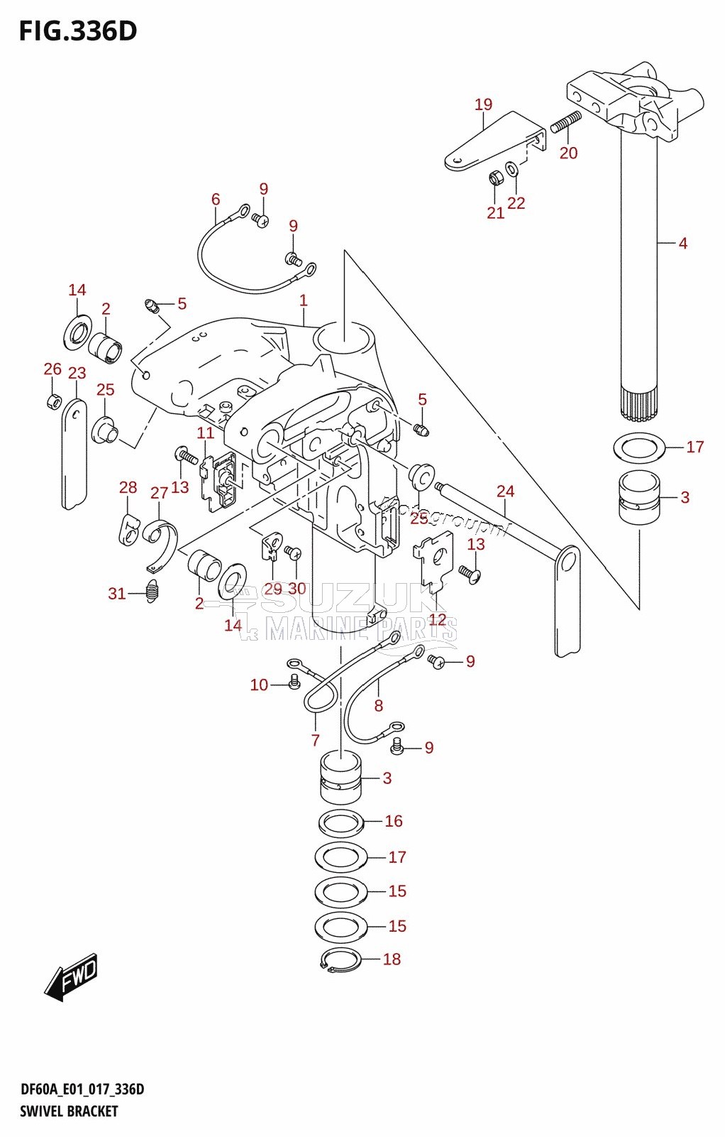 SWIVEL BRACKET (DF40AST:E34)