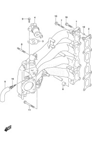 Outboard DF 115A drawing Intake Manifold