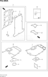 04001F-971001 (1999) 40hp E01-Gen. Export 1 (DF40QHX  DF40TX) DF40 drawing OPT:GASKET SET