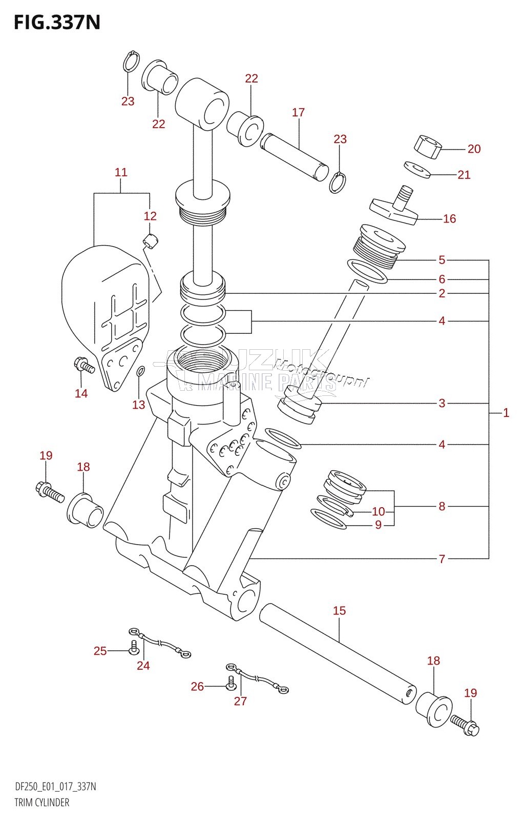 TRIM CYLINDER (DF200T:E01:L-TRANSOM)